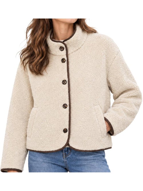 Casaco bege feminino vero moda cleo - Kiabi Casaco bege feminino vero moda cleo - Kiabi