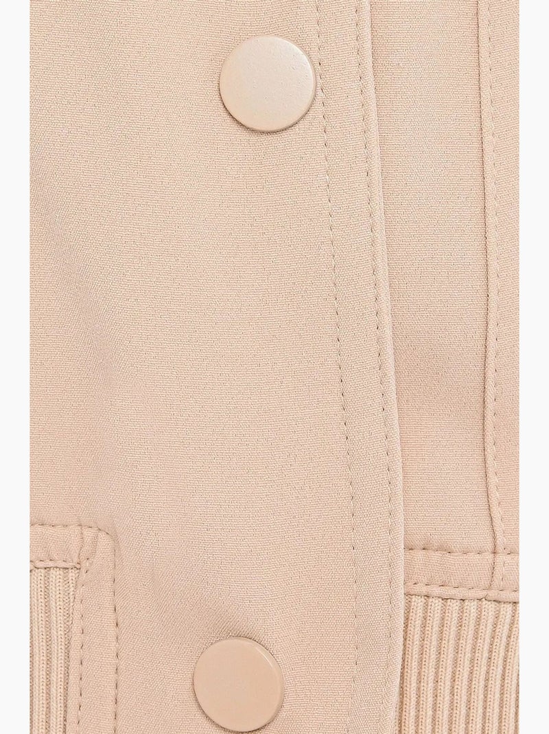 Casaco bomber com gola redonda e bolso hiccup Bege natural - Kiabi