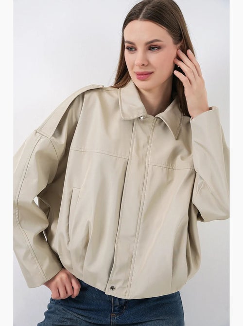 Casaco bomber em gabardina com fecho de correr bdart - Kiabi