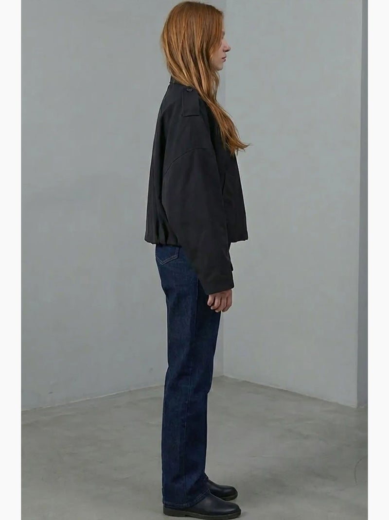 Casaco bomber em gabardina com fecho de correr bdart Preto - Kiabi