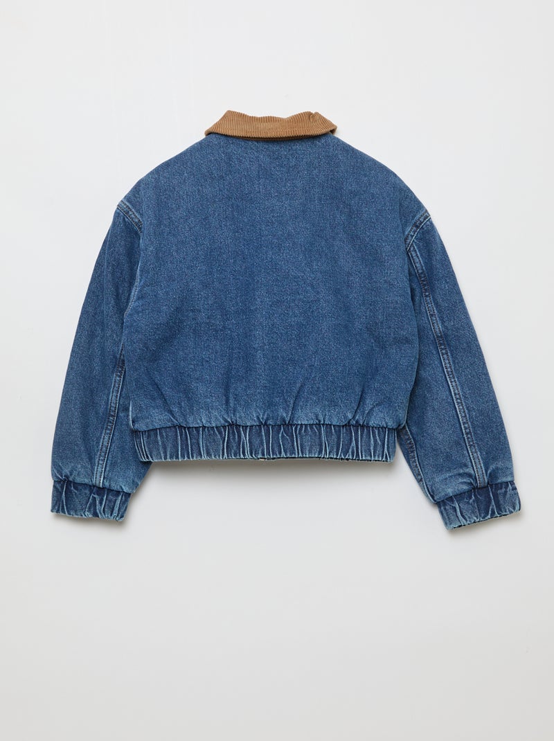 Casaco bomber em ganga Azul - Kiabi