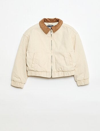 Casaco bomber em ganga