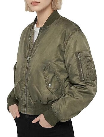Casaco Bomber Kaki Oversize Schott para Mulher
