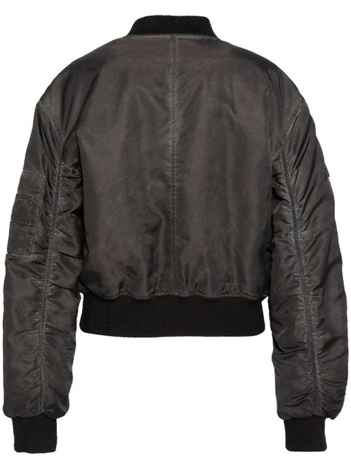 Casaco bomber oversize preto para mulher schott lavado - Kiabi