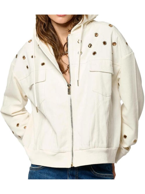 Casaco branco feminino kaporal moka - Kiabi
