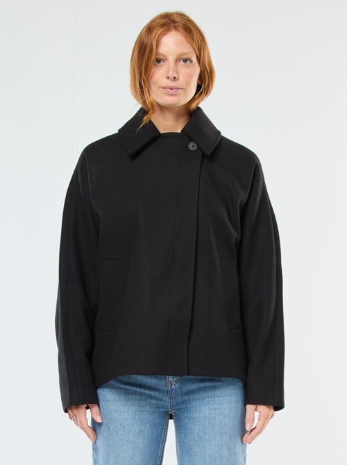 Casaco capa estilo lã - Kiabi