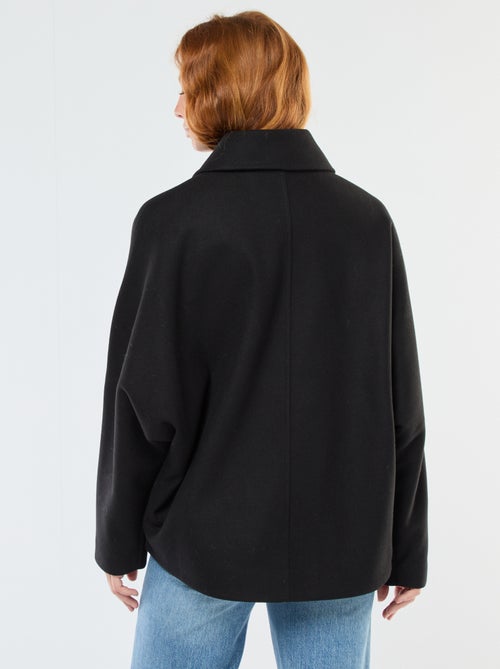 Casaco capa estilo lã - Kiabi