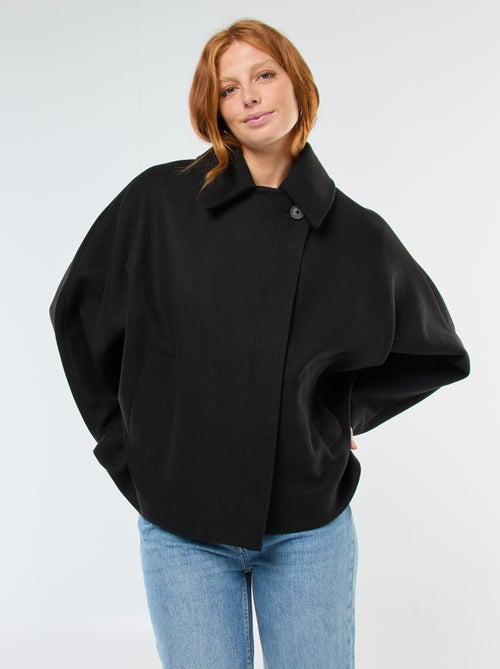 Casaco capa estilo lã - Kiabi