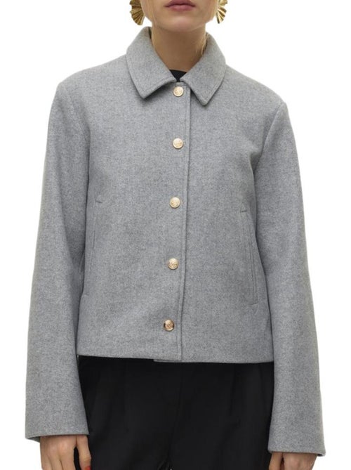 Casaco Cinzento Feminino Vero Moda Fortunesofia - Kiabi