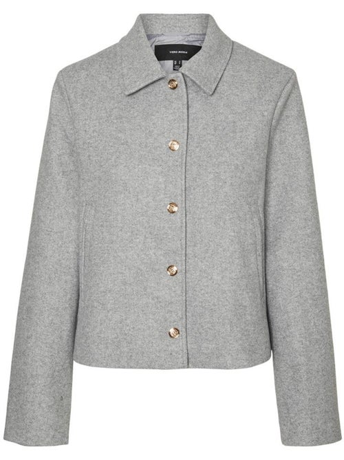 Casaco Cinzento Feminino Vero Moda Fortunesofia - Kiabi