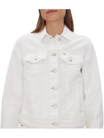 Casaco Clássico Branco Tommy Hilfiger para Mulher