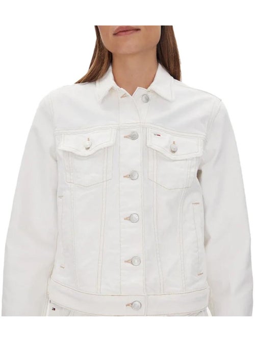 Casaco Clássico Branco Tommy Hilfiger para Mulher - Kiabi