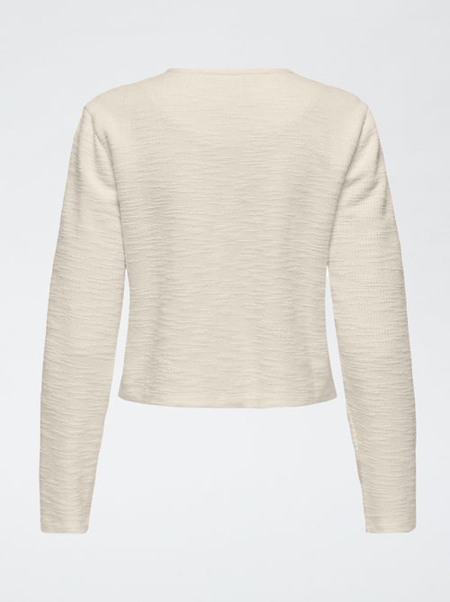 Casaco com abertura de botões e bolsos no peito - Kiabi