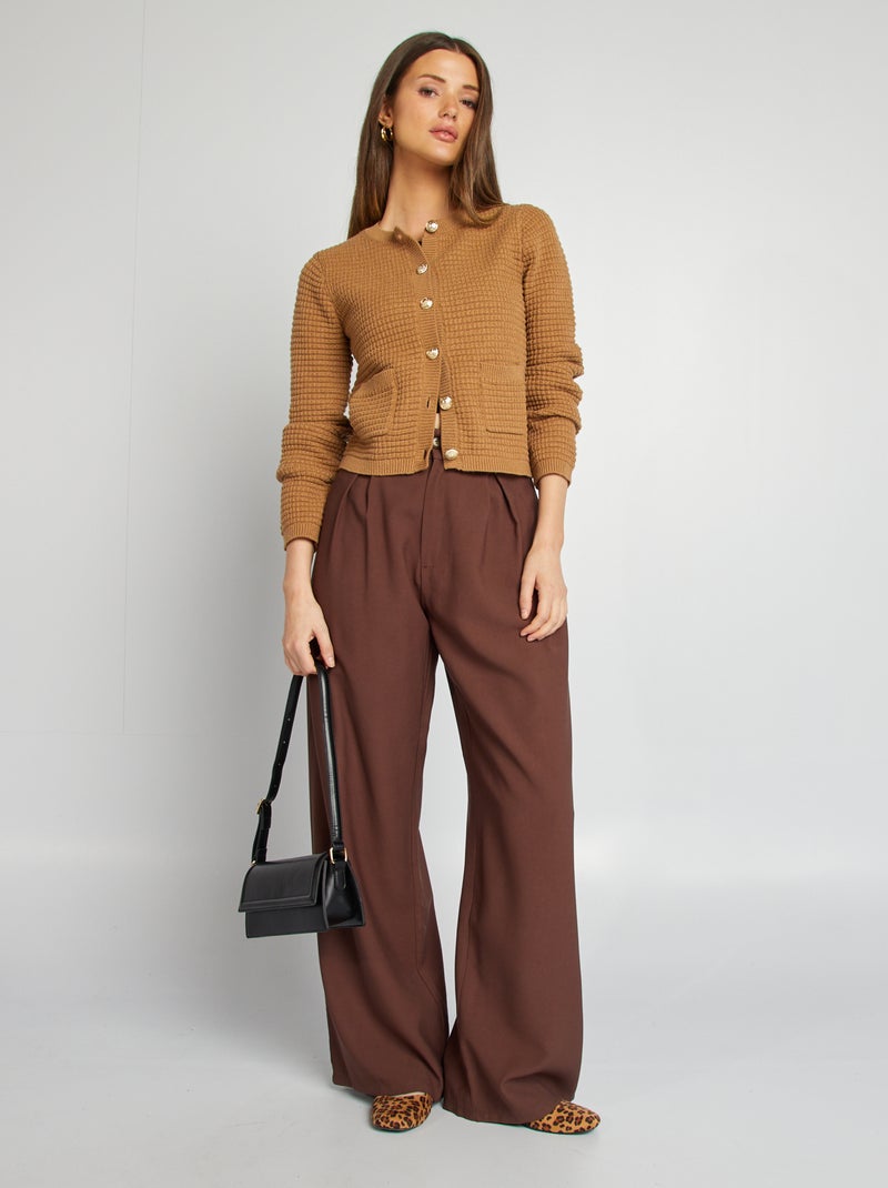 Casaco com botões dourados BEGE - Kiabi