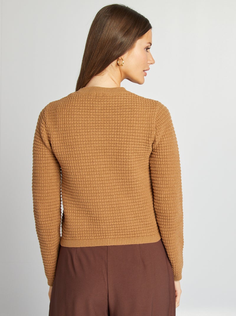 Casaco com botões dourados BEGE - Kiabi