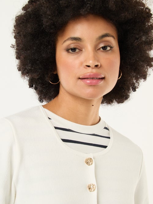 Casaco com botões dourados - Kiabi