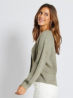 Casaco com botões em malha - Kiabi