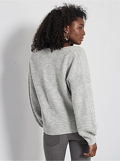 Casaco com botões em malha - Kiabi