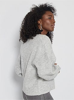 Casaco com botões em malha - Kiabi