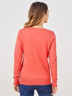 Casaco com botões em malha fina - Kiabi