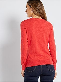 Casaco com botões em malha fina - Kiabi