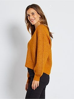 Casaco com botões em malha - Kiabi