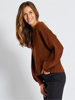 Casaco com botões em malha - Kiabi