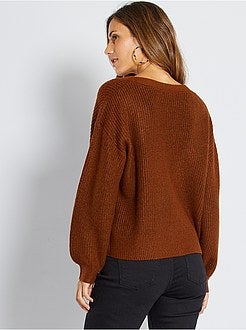 Casaco com botões em malha - Kiabi