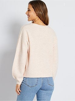 Casaco com botões em malha - Kiabi