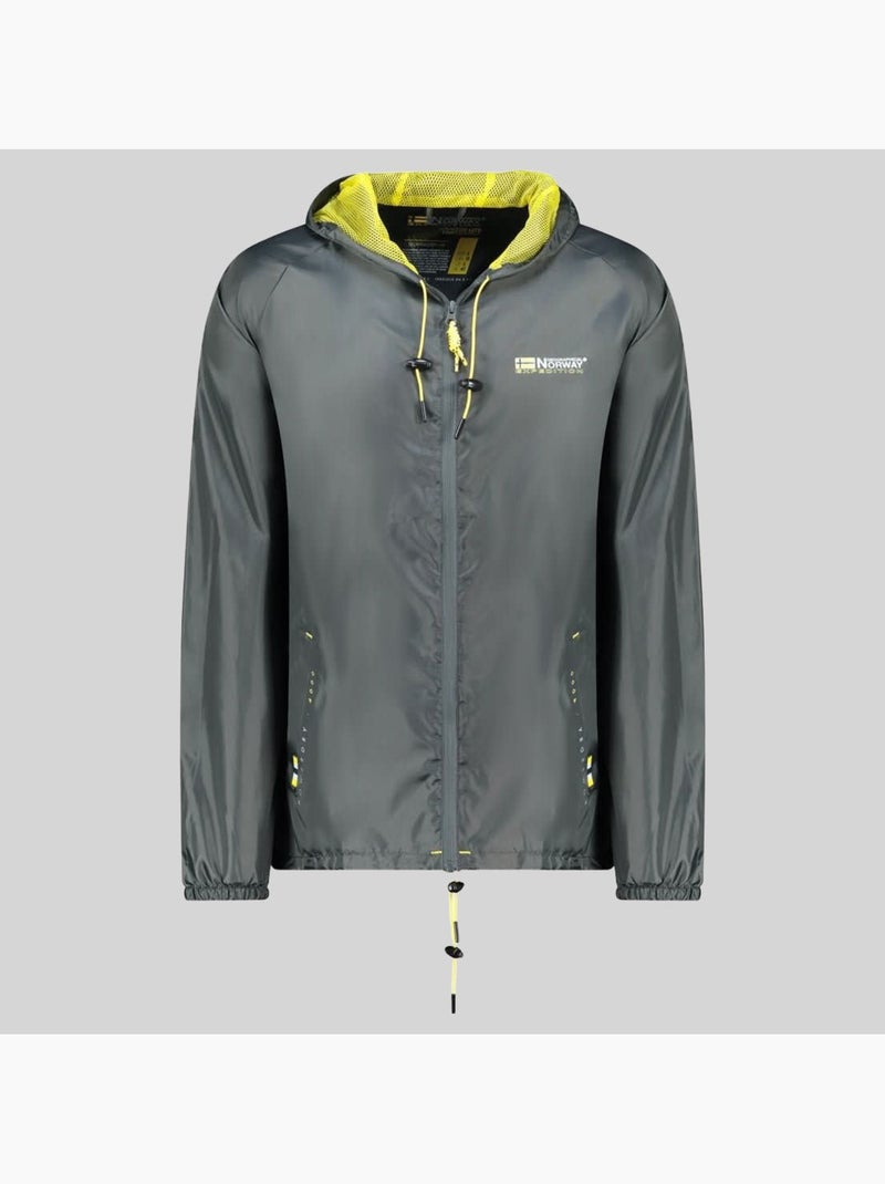 Casaco com capuz boat – geographical norway Cinza escuro - Kiabi