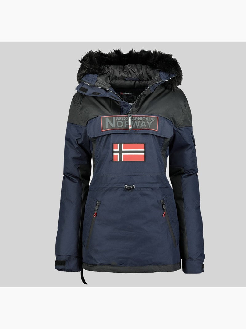 Casaco com capuz bruna – geographical norway Azul-marinho - Kiabi