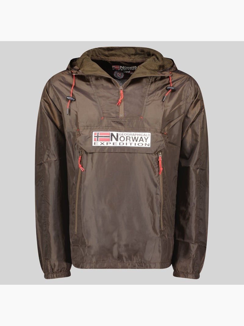 Casaco com capuz choupa – geographical norway Castanho - Kiabi