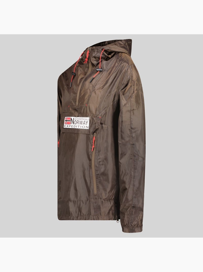 Casaco com capuz choupa – geographical norway Castanho - Kiabi