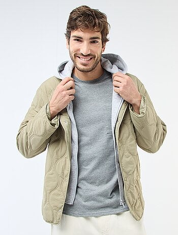 Casaco com capuz e plastrão de moletom removível