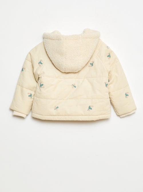 Casaco com capuz em veludo - Kiabi