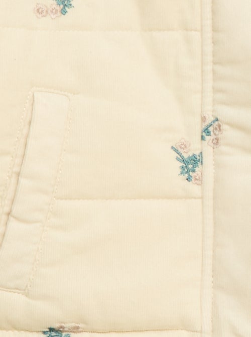 Casaco com capuz em veludo - Kiabi