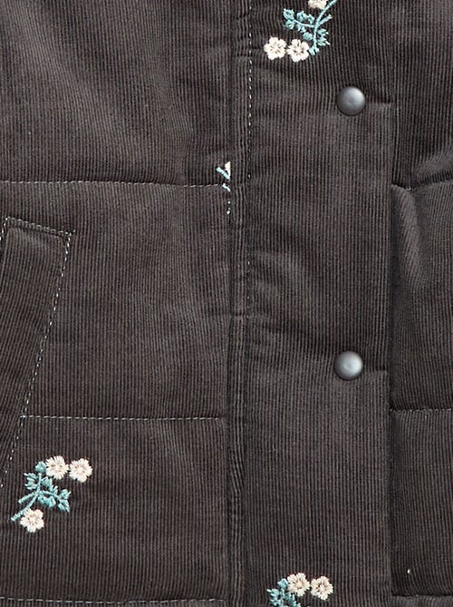 Casaco com capuz em veludo - Kiabi