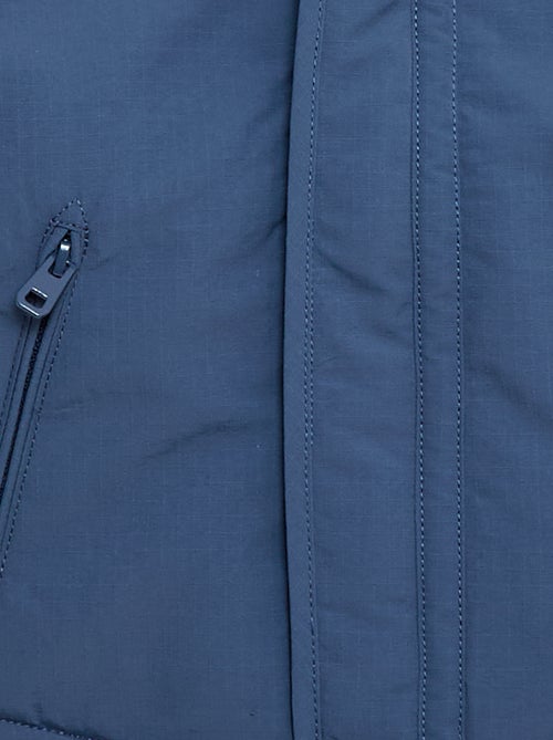 Casaco com capuz forrado a imitação de pele - Kiabi