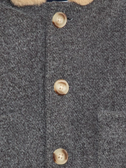 Casaco com capuz macio - Kiabi