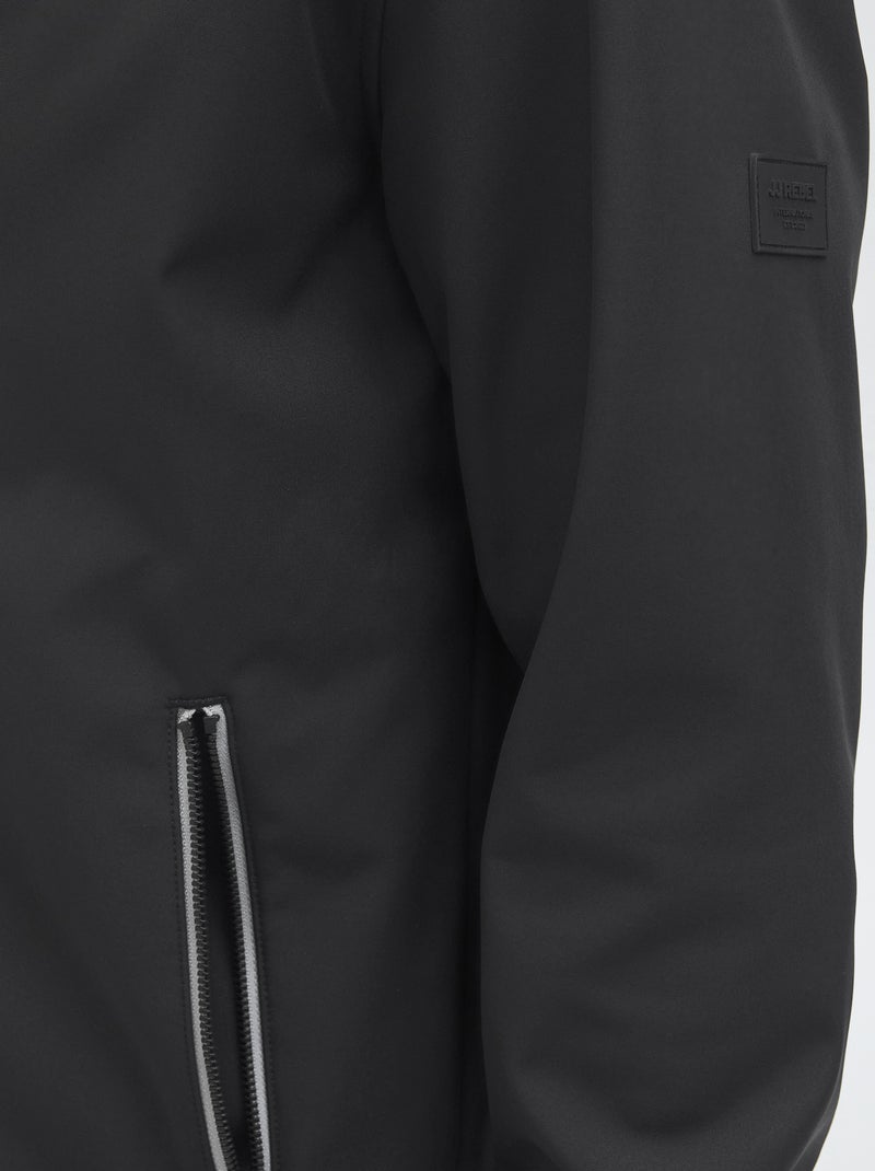 Casaco com capuz softshell liso 'JJ Rebel' Preto - Kiabi