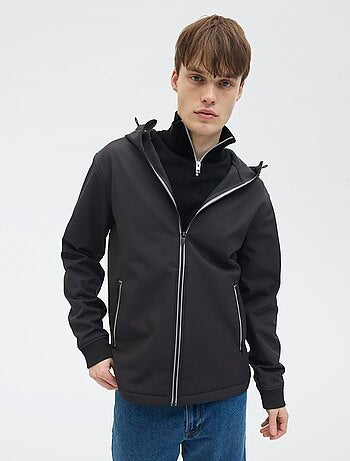 Casaco com capuz softshell liso