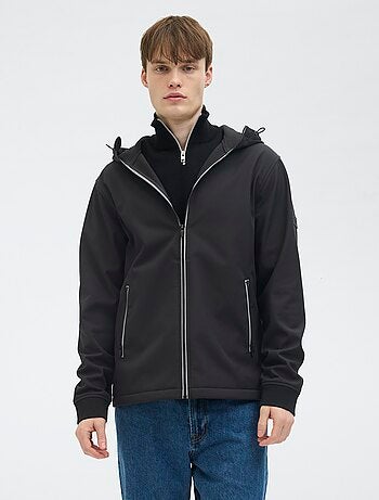 Casaco com capuz softshell liso