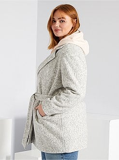 Casaco com cinto - Kiabi