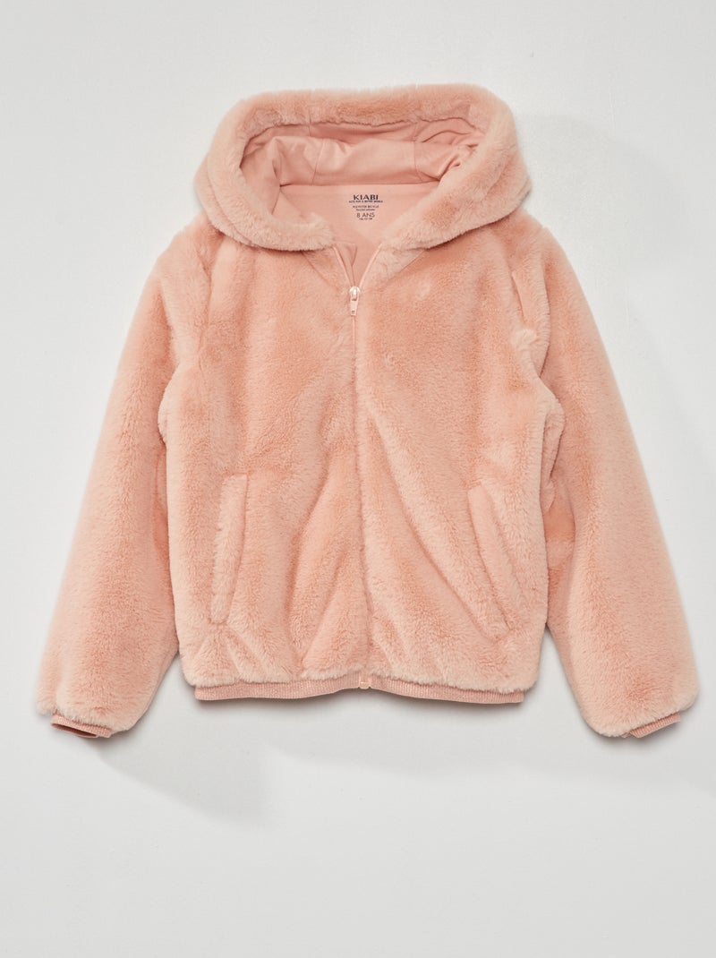Casaco com efeito de pelo ROSA - Kiabi