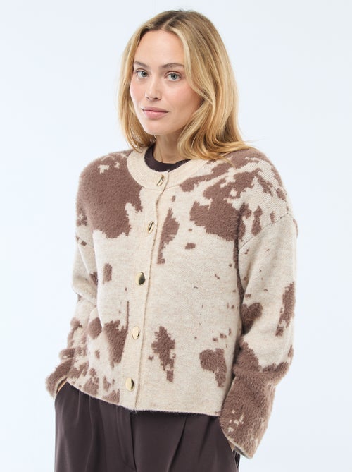 Casaco com estampado de vaca - Kiabi