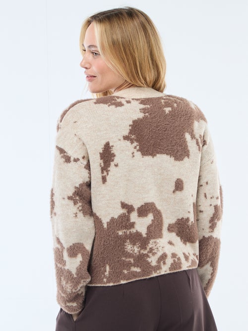 Casaco com estampado de vaca - Kiabi