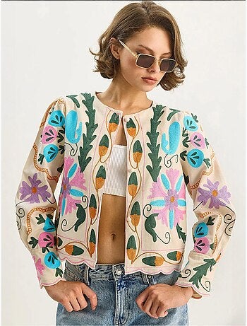 Casaco com estampado floral lucci