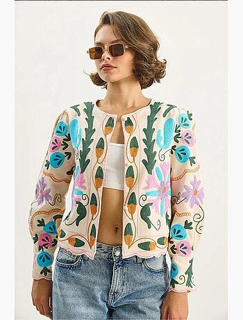 Casaco com estampado floral lucci