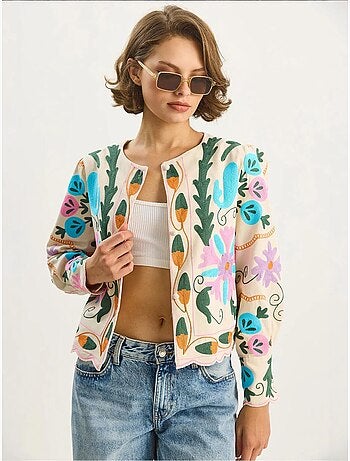 Casaco com estampado floral lucci