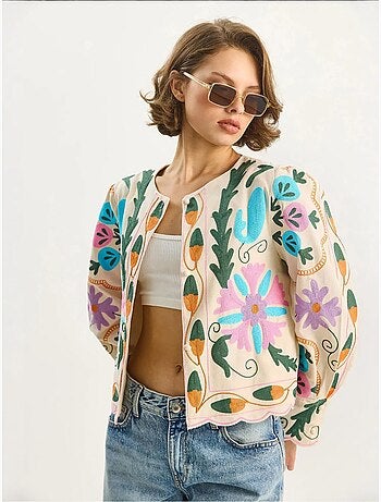 Casaco com estampado floral lucci